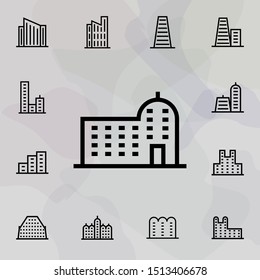 Building icon. Universal set of building for website design and development, app development