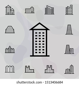 Building icon. Universal set of building for website design and development, app development