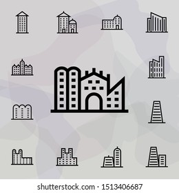 Building icon. Universal set of building for website design and development, app development