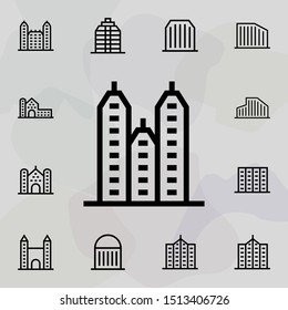Building icon. Universal set of building for website design and development, app development