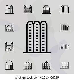 Building icon. Universal set of building for website design and development, app development