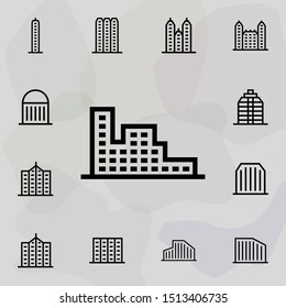 Building icon. Universal set of building for website design and development, app development