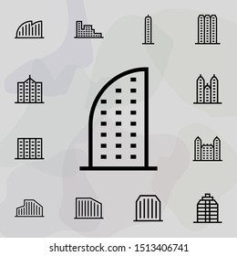 Building icon. Universal set of building for website design and development, app development