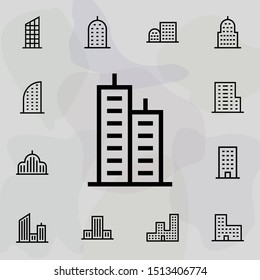 Building icon. Universal set of building for website design and development, app development