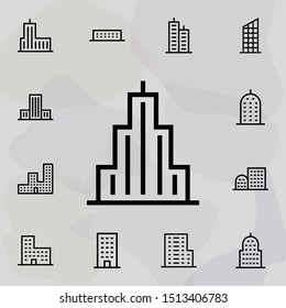 Building icon. Universal set of building for website design and development, app development