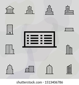 Building icon. Universal set of building for website design and development, app development