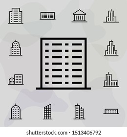 Building icon. Universal set of building for website design and development, app development