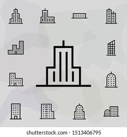 Building icon. Universal set of building for website design and development, app development