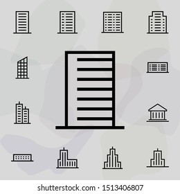 Building icon. Universal set of building for website design and development, app development