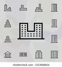 Building icon. Universal set of building for website design and development, app development