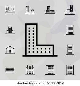 Building icon. Universal set of building for website design and development, app development
