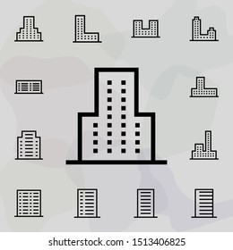 Building icon. Universal set of building for website design and development, app development