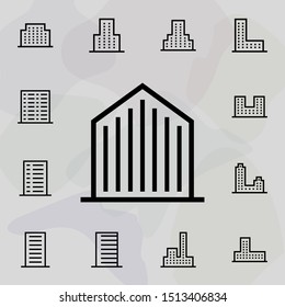 Building icon. Universal set of building for website design and development, app development