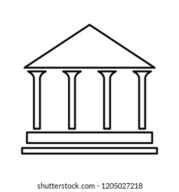 Portico Ancient Temple Columns Four Pillars Stock Vector (Royalty Free ...