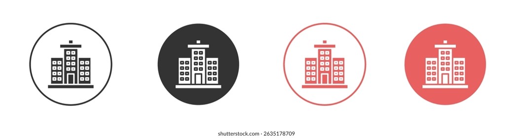 Building icon vector design template simple and clean style