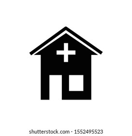 Building icon vector flat style
