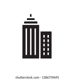 building icon vector glyph style