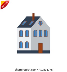 building icon, vector house icon, isolated urban city