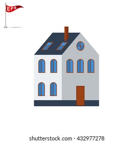 building icon, vector house icon, isolated urban city