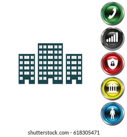 building Icon vector illustration