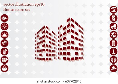 Building icon vector illustration eps10.