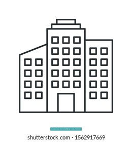 Building icon vector illustration logo template for many purpose. Isolated on white background.