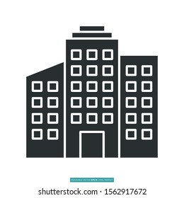 Building icon vector illustration logo template for many purpose. Isolated on white background.