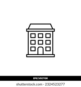 Building icon vector illustration logo template for many purpose. Isolated on white background.