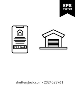 Building icon icon vector illustration logo template for many purpose. Isolated on white background.