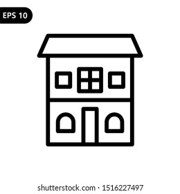 Building icon vector illustration. for villa, hotel, condo, and any purpose. eps10