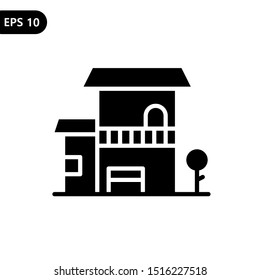 Building icon vector illustration. for villa, hotel, condo, and any purpose. eps10