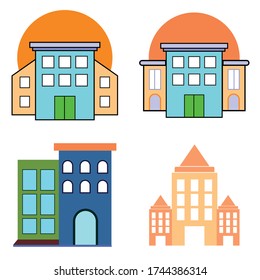 
building icon vector illustration of a white background
