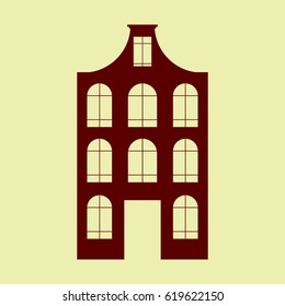 building icon vector isolated backround