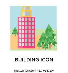 Building icon vector isolated on white background for your web and mobile app design, Building logo concept