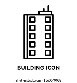 Building icon vector isolated on white background, Building transparent sign , line or linear sign, element design in outline style