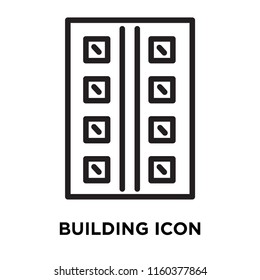 Building icon vector isolated on white background, Building transparent sign , linear symbol and stroke design elements in outline style