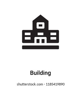 Building icon vector isolated on white background, logo concept of Building sign on transparent background, filled black symbol