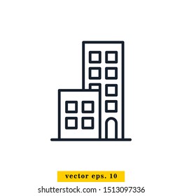 Building Icon Vector Logo Design Template