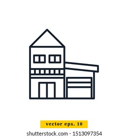 Building Icon Vector Logo Design Template