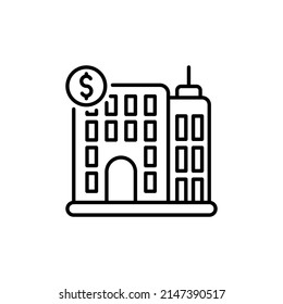 Building icon in vector. logotype
