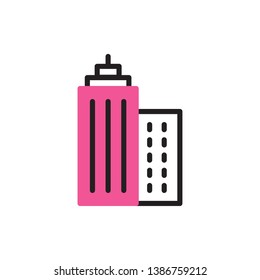 building icon vector modern style