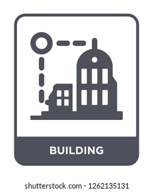 building icon vector on white background, building trendy filled icons from Strategy collection, building simple element illustration