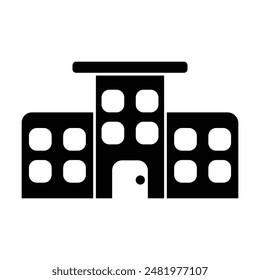 building icon vector on white background