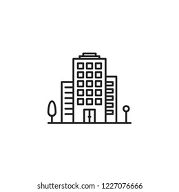 Building Icon Vector Outline
