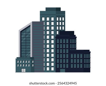 Building icon vector set. Apartment illustration sign collection. Skyscraper symbol. Architecture logo. Building Icon Vector Set – Skyscraper and Apartment Symbols for Architecture and Urban Design