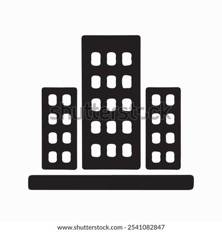 Building icon vector set. apartment illustration sign collection. skyscraper symbol. architecture logo.