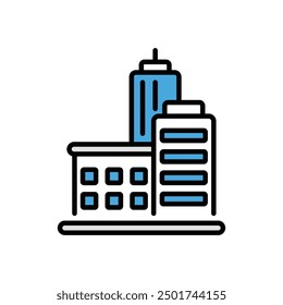 Building icon vector stock illustration
