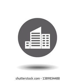 building Icon vector symbol stock illustration web.