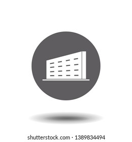 building Icon vector symbol stock illustration web.