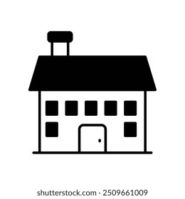 building icon with white background vector stock illustration